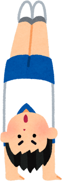 Illustration of a Boy Performing a Handstand